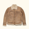 Shearling Wool Bomber Jacket - Sandstone