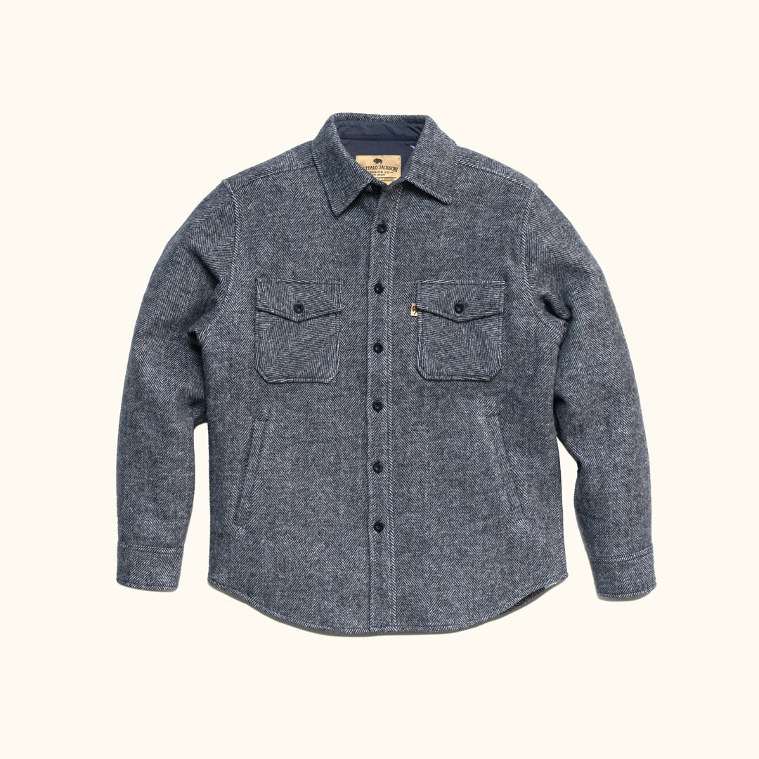 Pop Checked Wool Shirt Jacket Black/Charcoal main image 1