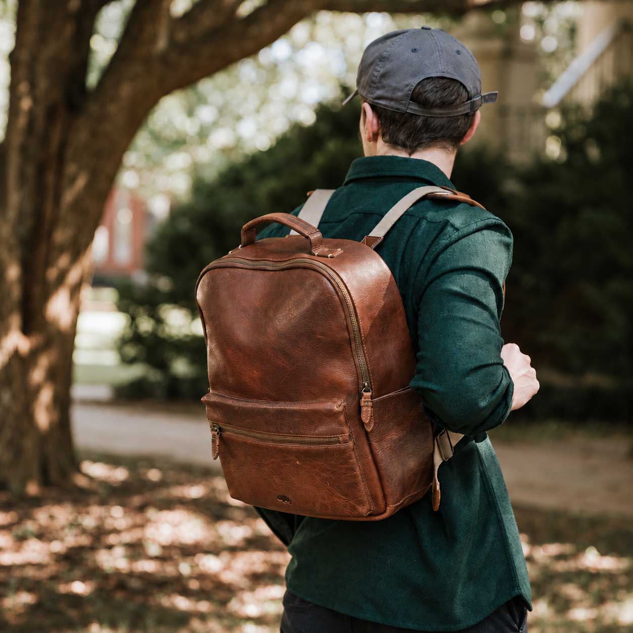 Walker Leather Backpack | Rustic Tan