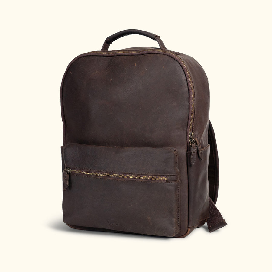 Dark Brown Leather Backpack | Leather, Brown leather backpack, Leather  backpack
