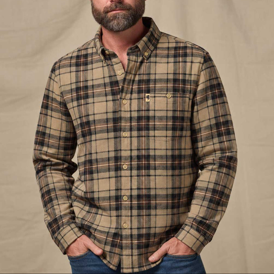 Brown Plaid Flannel Shirt