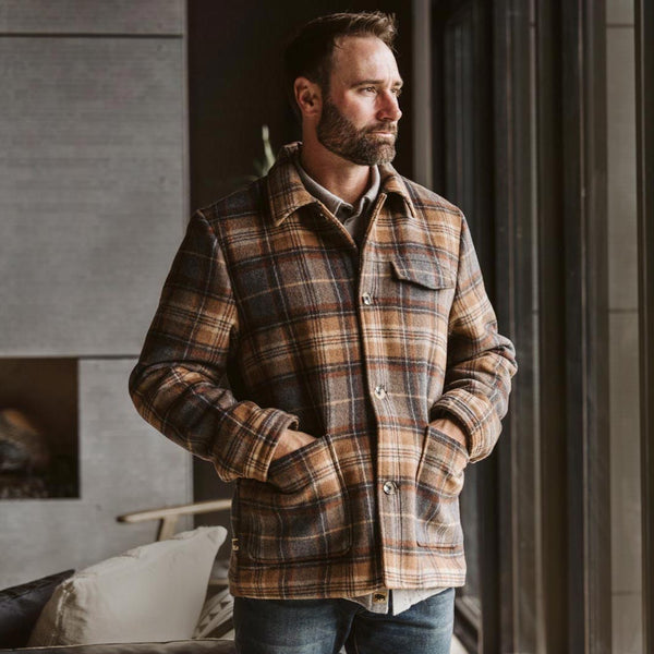 Wesley Men's Wool Jacket - Brown | Buffalo Jackson