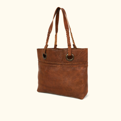 Camden Braided Leather Tote | Hickory