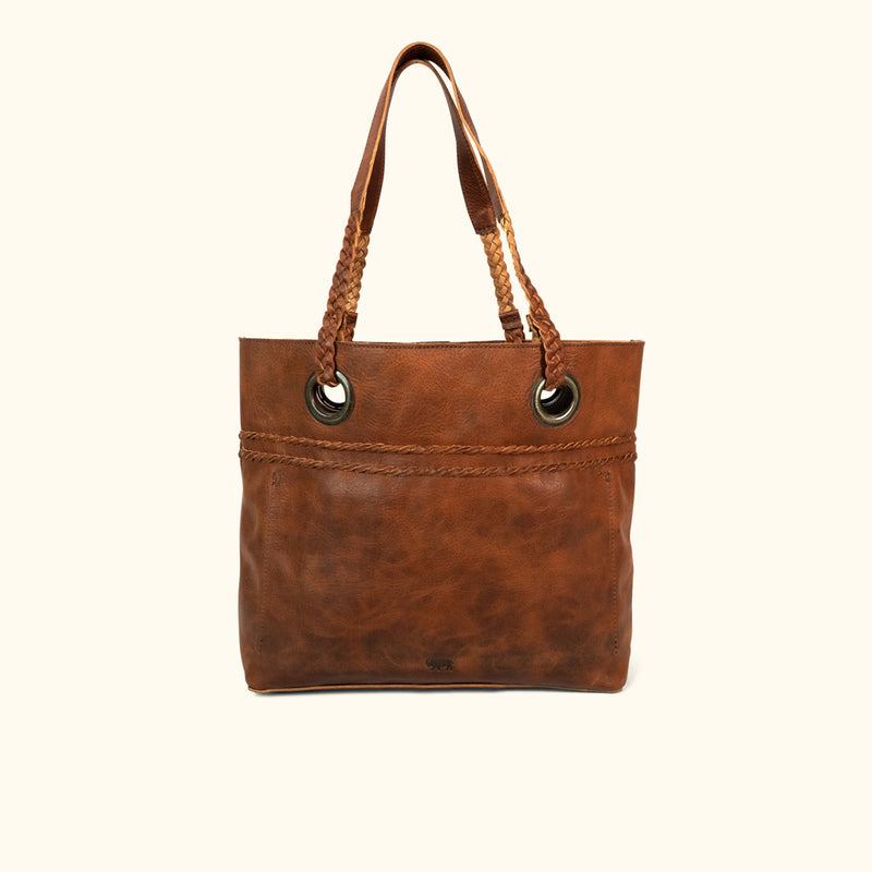 Camden Braided Leather Tote | Hickory