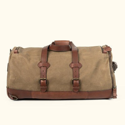 Rugged Canvas Travel Duffle Bag Field Khaki