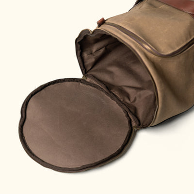 Easy storage waxed Canvas travel duffle