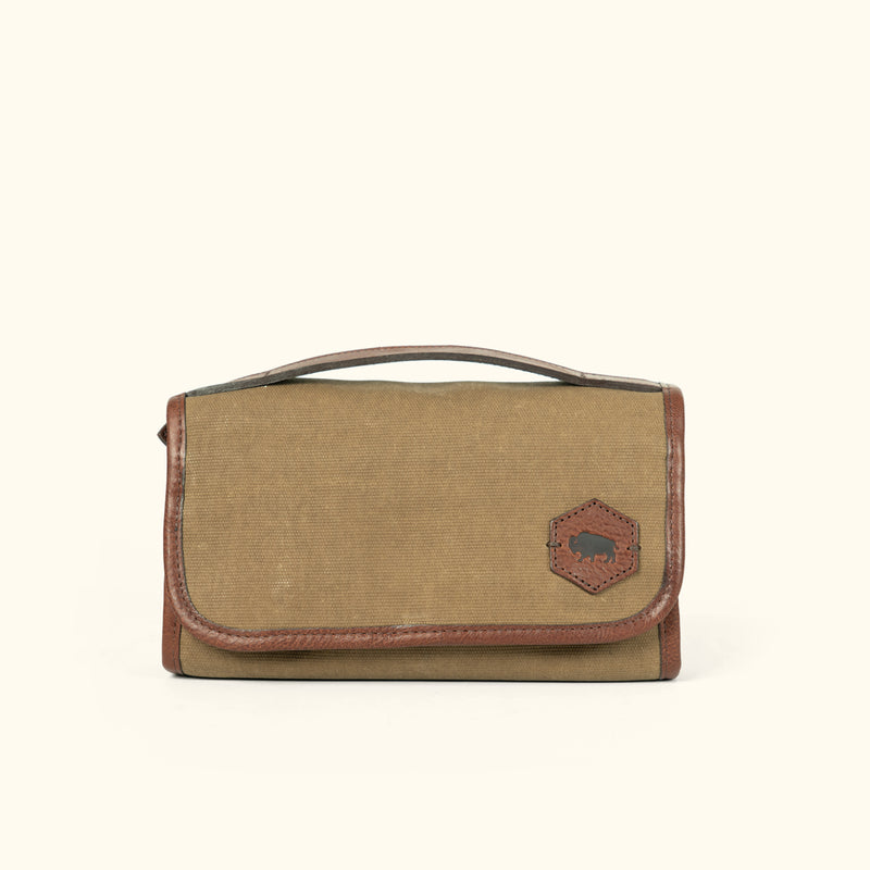 Hanging Toiletry Bag (Waxed Canvas)