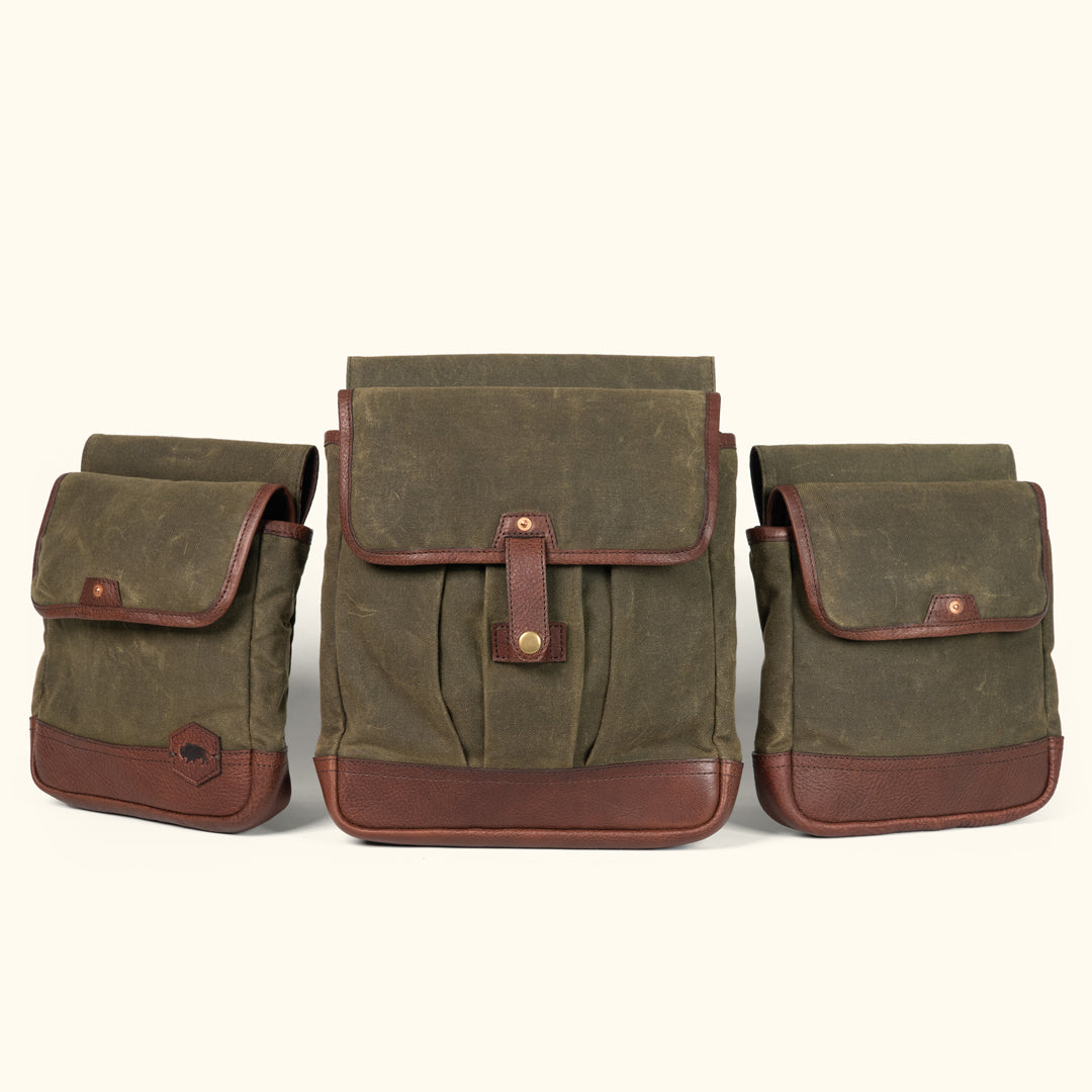 Dakota Trap and Field Bird Shooting Bags | Waxed Canvas and Leather