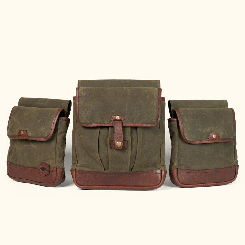 Dakota Range and Field Shooting Bags Waxed Canvas and Leather