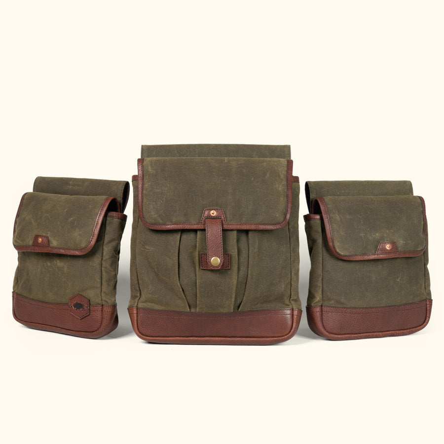 Dakota Trap and Field Bird Shooting Bags | Waxed Canvas and Leather
