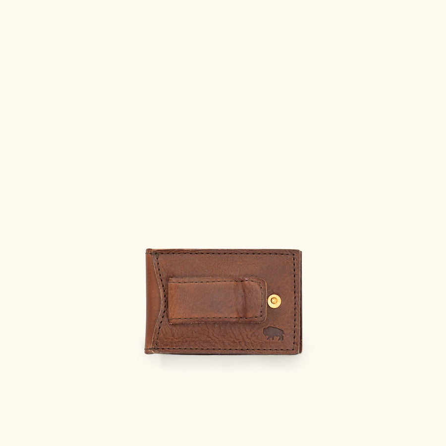 Hand-Tooled BSR Money Clip Wallet, BSR Leather Co.