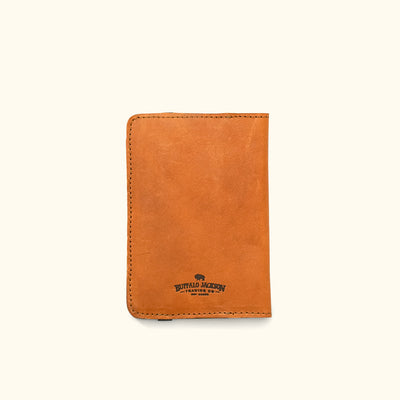 Men's Rugged Leather Field Notes Cover & Travel Wallet | Saddle Tan