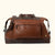 Dakota Leather Oversized Travel Bag | Chestnut Brown w/ Dark Hazelnut