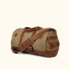 Men's Travel Waxed Canvas Duffle Bag/Backpack | Field Khaki w/ Chestnut Brown Leather