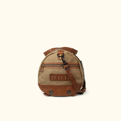 Men's Epic Waxed Canvas Duffle Bag/Backpack Khaki Side