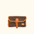 Dakota Waxed Canvas Hanging Toiletry Bag/Dopp Kit | Russet Brown w/ Saddle Tan Leather