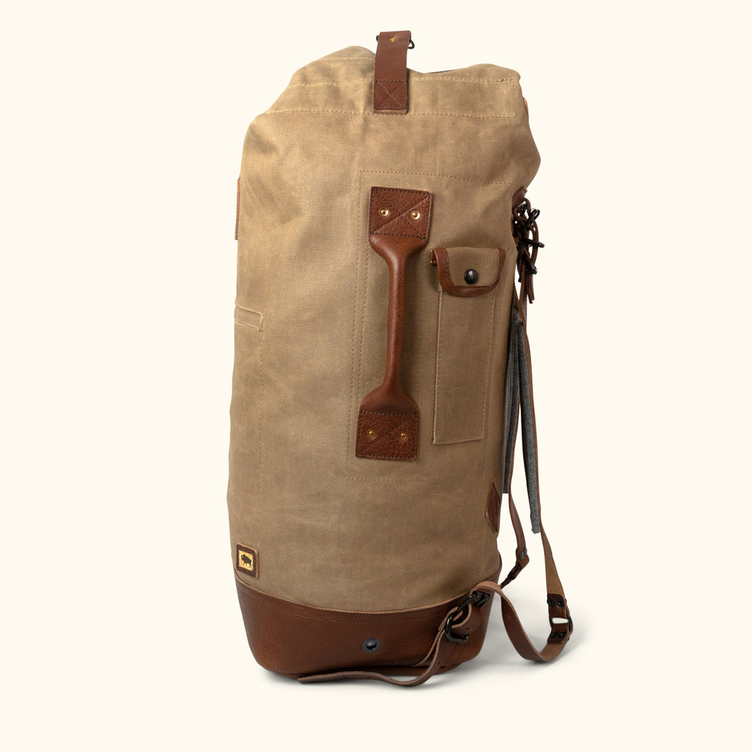 Dakota Waxed Canvas Weekend Bag | Field Khaki w/ Chestnut Brown Leather
