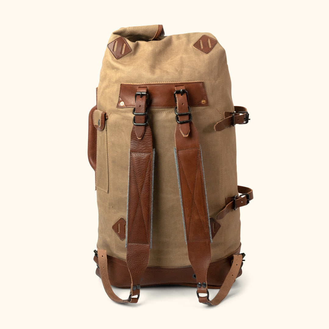 Military Leather Duffle Bag Pack and Go Leather Travel Bag 