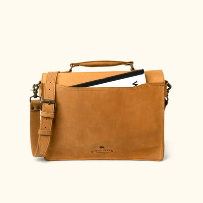 Denver Leather Attache Briefcase | Whiskey