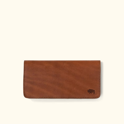Denver Leather Checkbook Wallet | Autumn Brown