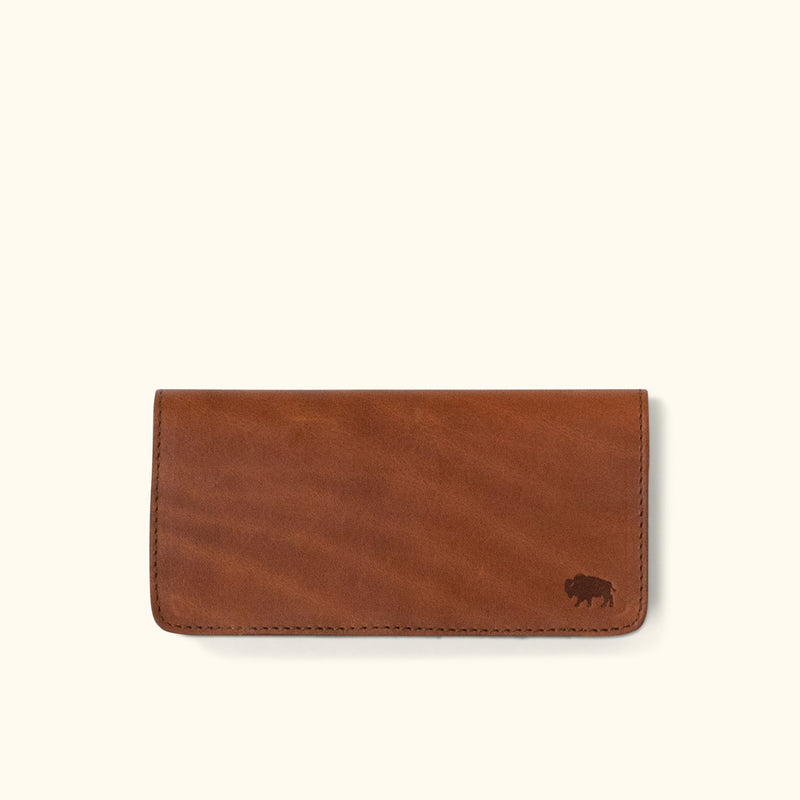 Denver Leather Checkbook Wallet | Autumn Brown