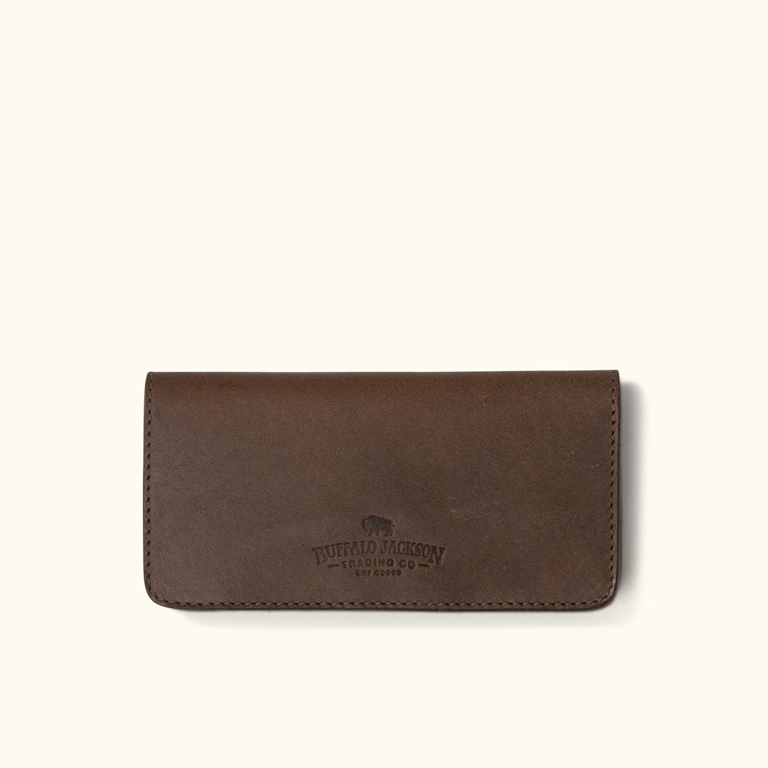 Leather Checkbook Wallet Mens Wallet Buffalo Jackson