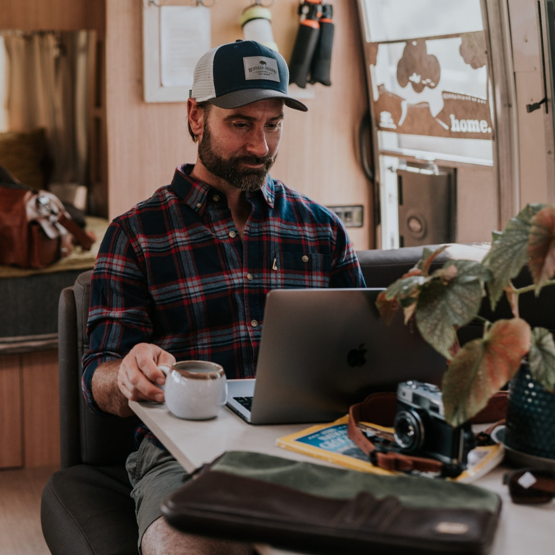 Men's Plaid Workshirt Flannel - Old Glory Plaid by Buffalo Jackson ...