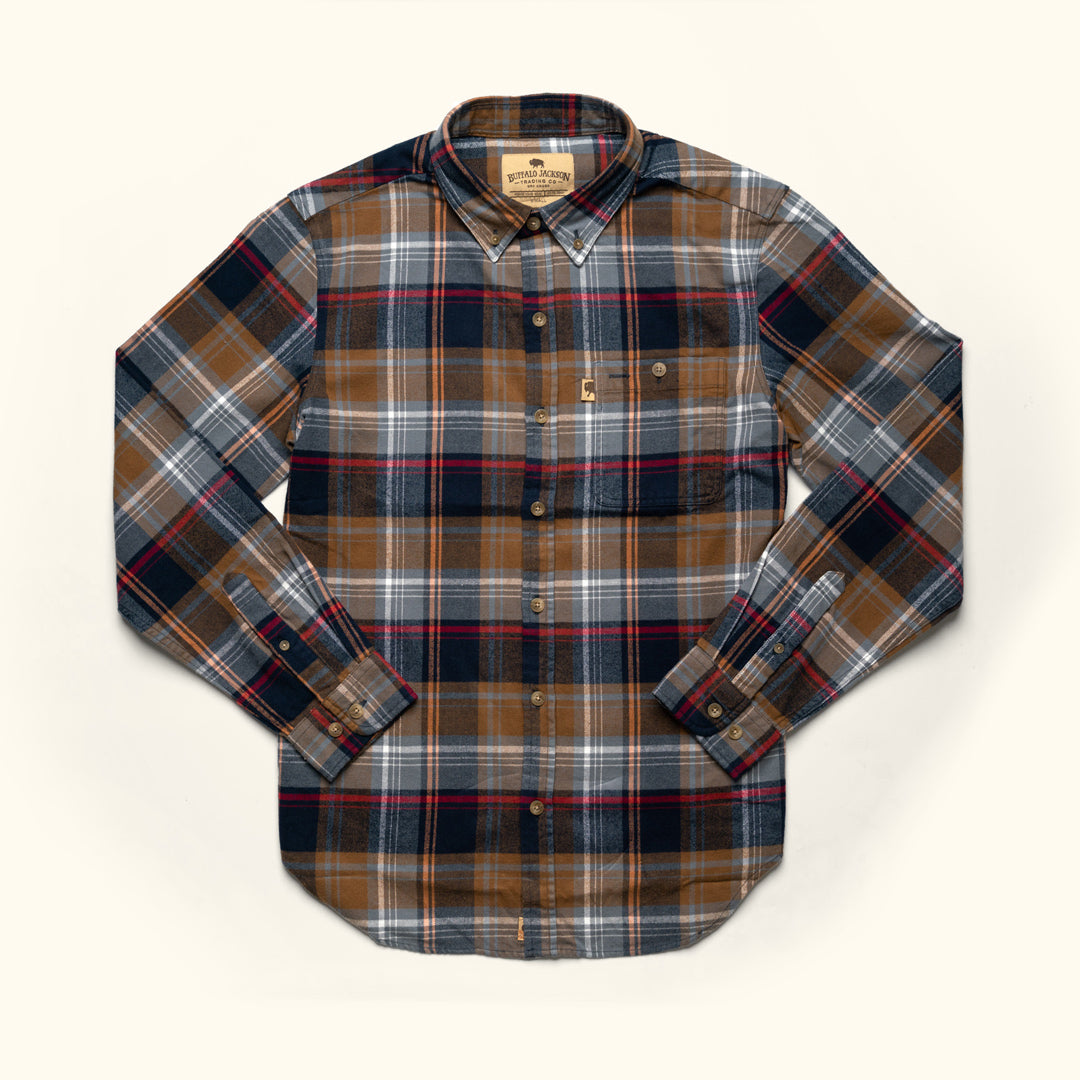 Men's Plaid Workshirt Flannel - Steel and Timber Plaid by Buffalo
