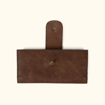 Madison Leather Checkbook Wallet | Dark Hazelnut