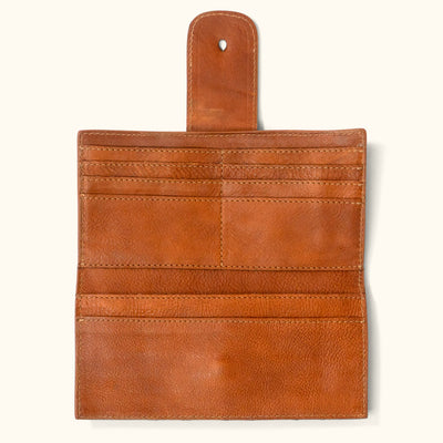 Madison Leather Checkbook Wallet | Saddle Tan |