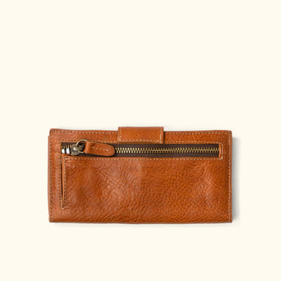 Madison Leather Checkbook Wallet | Saddle Tan |
