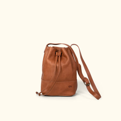 Tan Leather Bucket Bag - Madison Collection | Buffalo Jackson