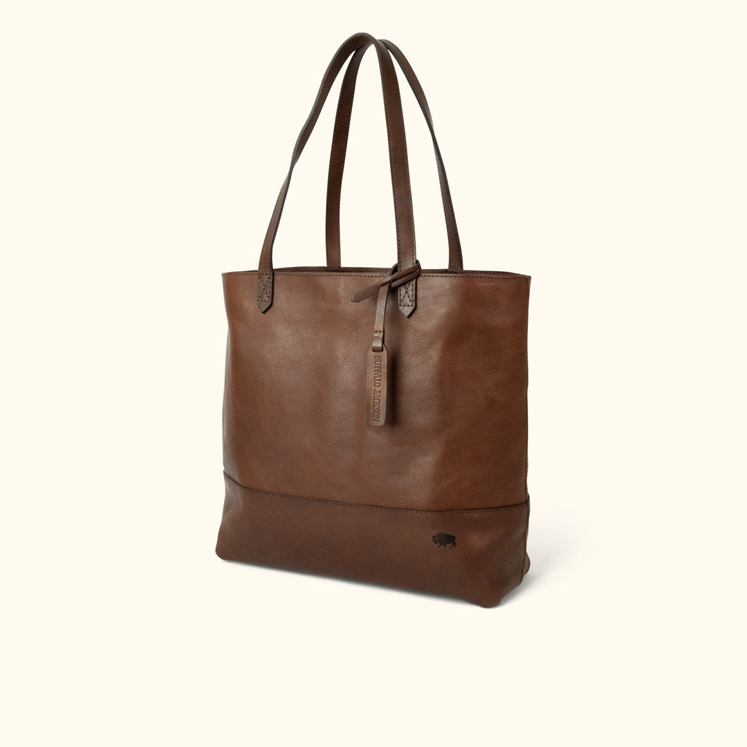 Madison Leather Tote | Dark Hazelnut