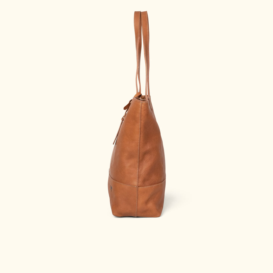 Brown Leather Tote Bag - Madison Collection