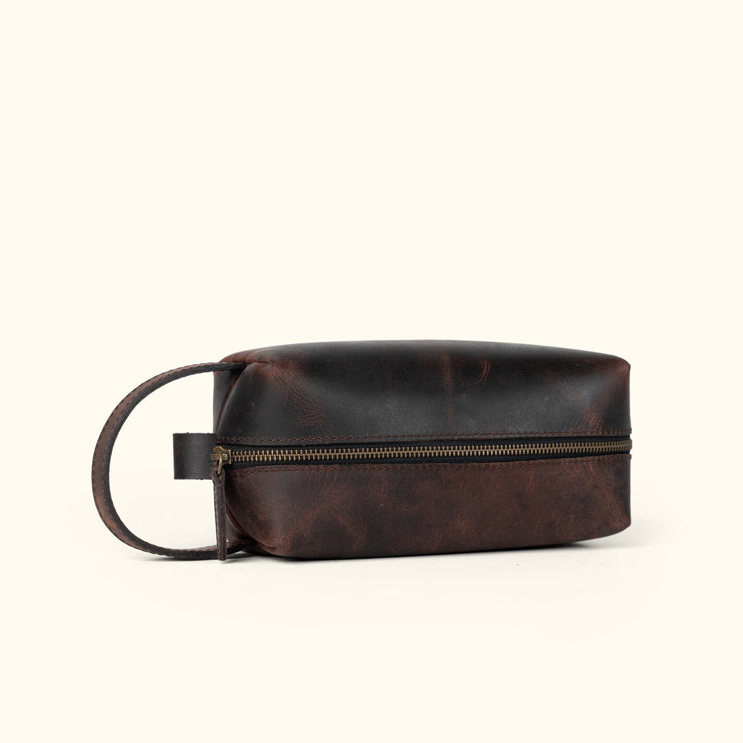 Men's Vintage Leather Toiletry Kit