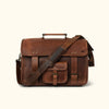 Vintage Leather Briefcase Bag | Dark Oak front