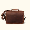 Vintage travel Leather Briefcase Bag back