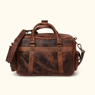 Buffalo Leather Pilot Bag | Dark Oak back