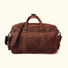 Men's vintage Leather Pilot Bag - Large | Dark Oak back