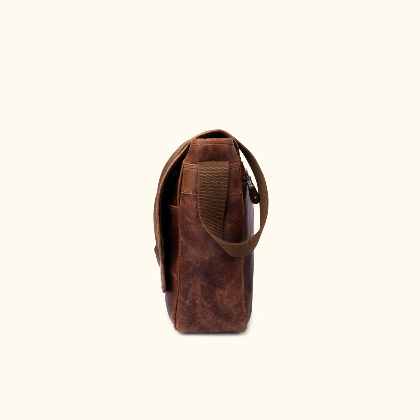 Men's Leather Satchel Bag (Dark Oak)