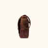 Buffalo Leather Satchel Messenger Bag | Dark Oak side