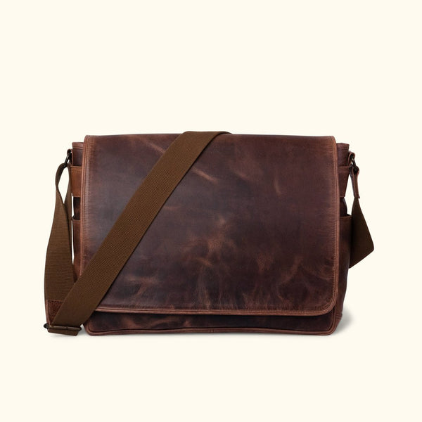 Buffalo Jackson Trading Co. Roosevelt Buffalo Leather Satchel Messenger Bag - Large | Dark Oak Quality Report