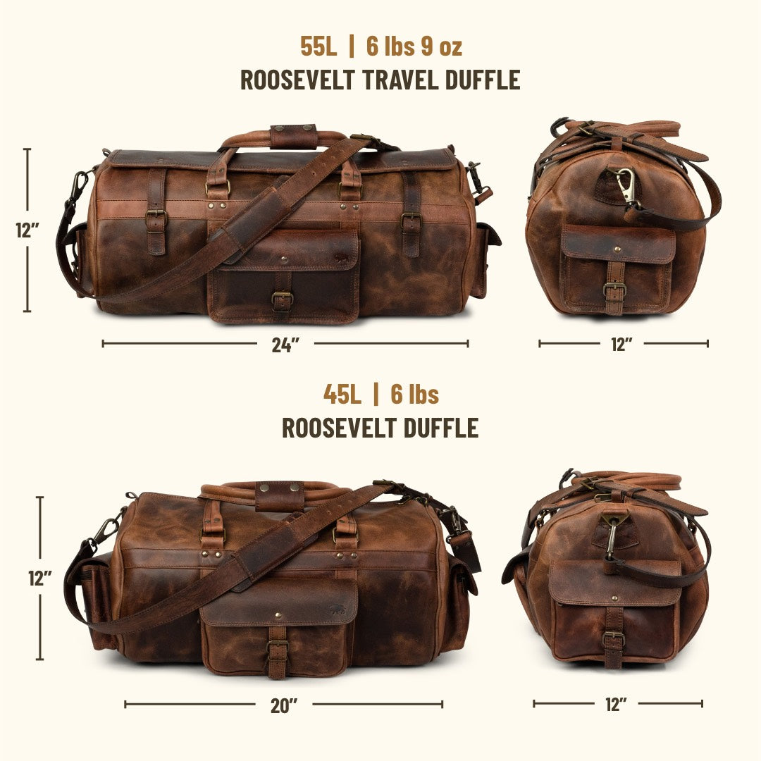 Roosevelt Buffalo Leather Briefcase, Dark Oak
