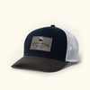 Trucker Hat with Grey leather patch