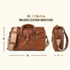 Walker Leather Briefcase Bag | Rustic Tan