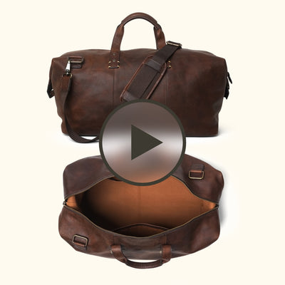 Video for Vintage Duffle Bag - Full Grain Leather Cowhide