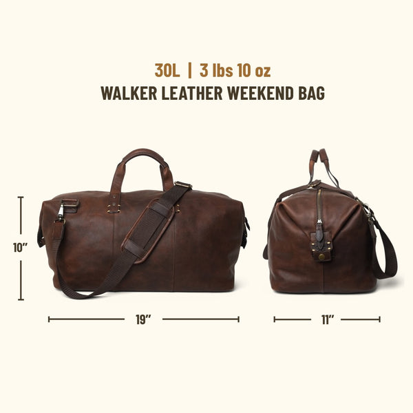 Walker Leather Weekend Bag - Vintage Oak | Buffalo Jackson