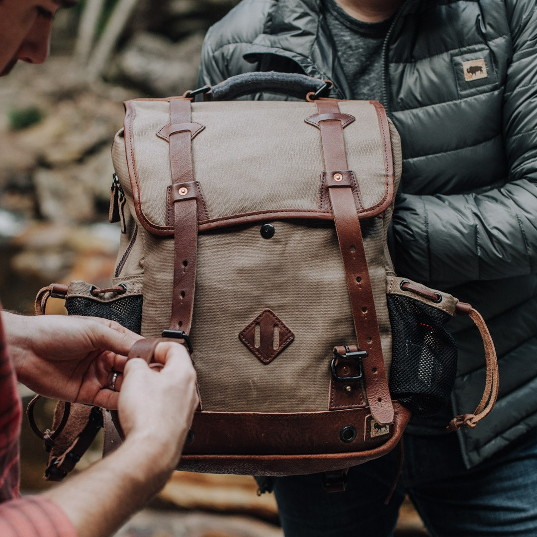 The Waxed Canvas Adventure Backpack
