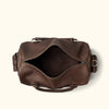 Men's Classic Leather Travel Duffle Bag | Dark Briar interior