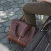 Men's Vintage Leather Attache Case Brown